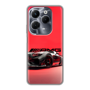 Силиконовый чехол на Infinix Hot 40 Pro с принтом Мерседес Mercedes AMG