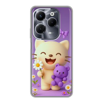 Силиконовый чехол на Infinix Hot 40 Pro с принтом для девочек Силиконовый чехол на Infinix Hot 40 Pro с принтом для девочек