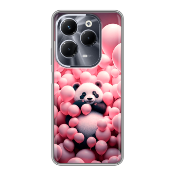 Силиконовый чехол на Infinix Hot 40 Pro с принтом Панда Силиконовый чехол на Infinix Hot 40 Pro с принтом Панда