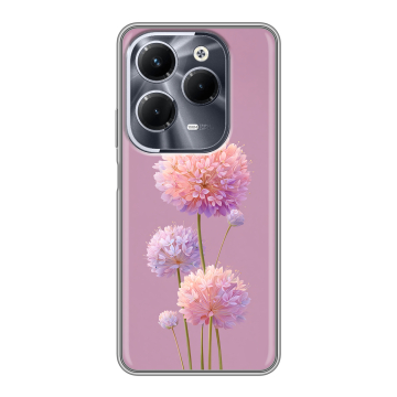 Силиконовый чехол на Infinix Hot 40 Pro с принтом Цветы