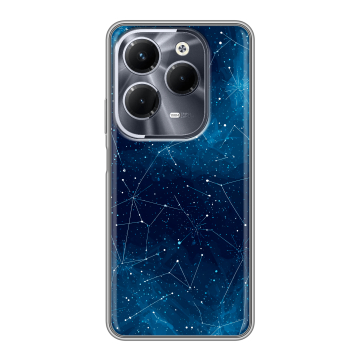 Силиконовый чехол на Infinix Hot 40 Pro с принтом Космос звезды