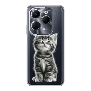 Силиконовый чехол на Infinix Hot 40 Pro с принтом Котенок Силиконовый чехол на Infinix Hot 40 Pro с принтом Котенок