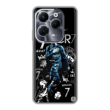 Силиконовый чехол на Infinix Hot 40 Pro с принтом Реал Роналдо Силиконовый чехол на Infinix Hot 40 Pro с принтом Реал Роналдо