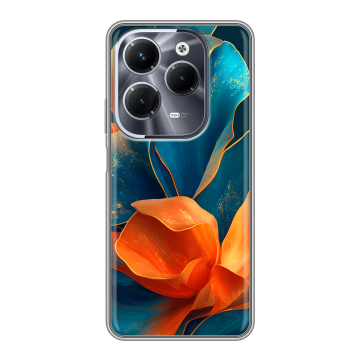 Силиконовый чехол на Infinix Hot 40 Pro с принтом Цветы