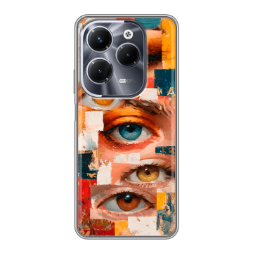 Силиконовый чехол на Infinix Hot 40 Pro с принтом Модный принт