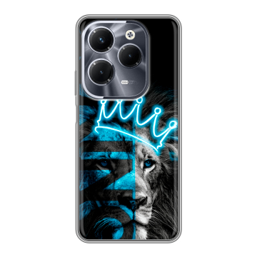 Силиконовый чехол на Infinix Hot 40 Pro с принтом Король лев
