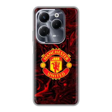 Силиконовый чехол на Infinix Hot 40 Pro с принтом Manchester United