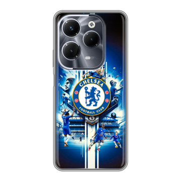 Силиконовый чехол на Infinix Hot 40 Pro с принтом Chelsea Челси