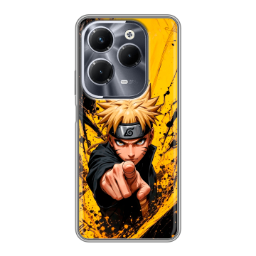 Силиконовый чехол на Infinix Hot 40 Pro с принтом Naruto Наруто Силиконовый чехол на Infinix Hot 40 Pro с принтом Naruto Наруто