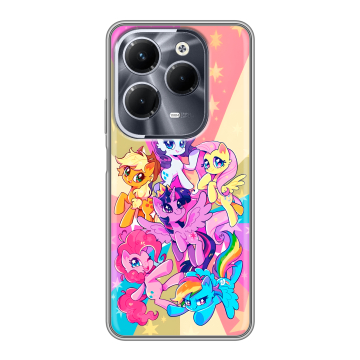 Силиконовый чехол на Infinix Hot 40 Pro с принтом My little pony Дружба чудо Силиконовый чехол на Infinix Hot 40 Pro с принтом My little pony Дружба чудо