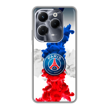 Силиконовый чехол на Infinix Hot 40 Pro с принтом PSG ПСЖ