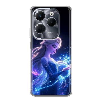 Силиконовый чехол на Infinix Hot 40 Pro с принтом Холодное сердце Frozen Силиконовый чехол на Infinix Hot 40 Pro с принтом Холодное сердце Frozen