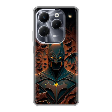 Силиконовый чехол на Infinix Hot 40 Pro с принтом Batman Бэтмен