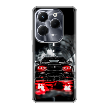 Силиконовый чехол на Infinix Hot 40 Pro с принтом BMW БМВ