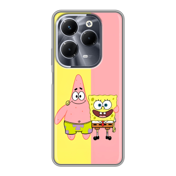 Силиконовый чехол на Infinix Hot 40 Pro с принтом Спанч боб Спанчбоб Силиконовый чехол на Infinix Hot 40 Pro с принтом Спанч боб Спанчбоб