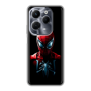 Силиконовый чехол на Infinix Hot 40 Pro с принтом Spiderman Человек паук Силиконовый чехол на Infinix Hot 40 Pro с принтом Spiderman Человек паук