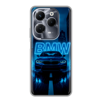 Силиконовый чехол на Infinix Hot 40 Pro с принтом BMW БМВ Силиконовый чехол на Infinix Hot 40 Pro с принтом BMW БМВ