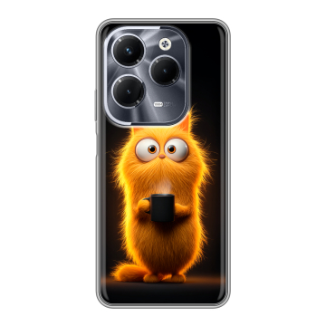 Силиконовый чехол на Infinix Hot 40 Pro с принтом Смешной кот Силиконовый чехол на Infinix Hot 40 Pro с принтом Смешной кот