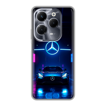 Силиконовый чехол на Infinix Hot 40 Pro с принтом Mercedes Мерседес Силиконовый чехол на Infinix Hot 40 Pro с принтом Mercedes Мерседес