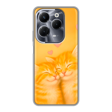 Силиконовый чехол на Infinix Hot 40 Pro с принтом Милые котята Силиконовый чехол на Infinix Hot 40 Pro с принтом Милые котята