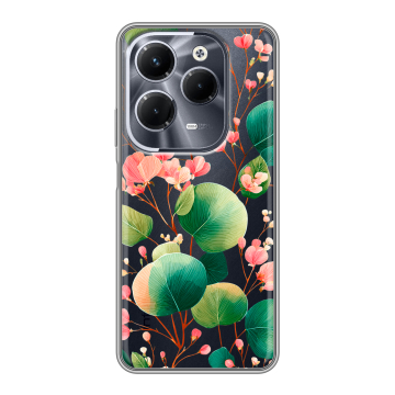 Силиконовый чехол на Infinix Hot 40 Pro с принтом женский