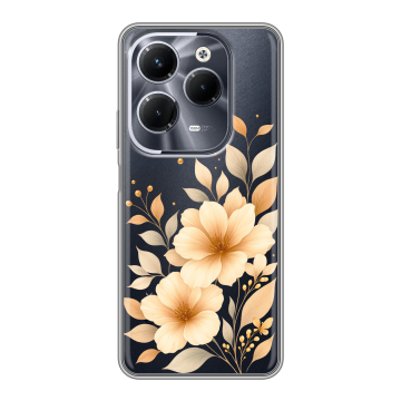 Силиконовый чехол на Infinix Hot 40 Pro с принтом для девушки