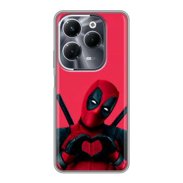 Силиконовый чехол на Infinix Hot 40 Pro с принтом Дедпул Deadpool Силиконовый чехол на Infinix Hot 40 Pro с принтом Дедпул Deadpool