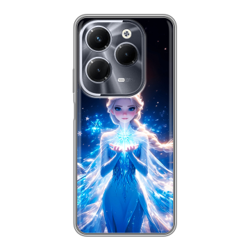 Силиконовый чехол на Infinix Hot 40 Pro с принтом Холодное сердце Frozen Силиконовый чехол на Infinix Hot 40 Pro с принтом Холодное сердце Frozen