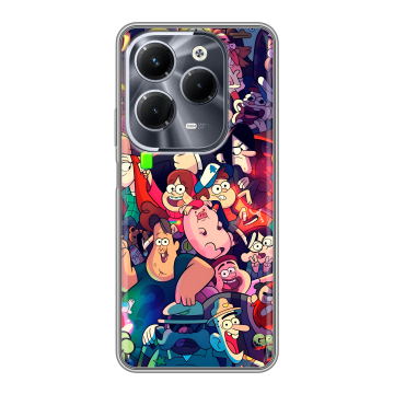 Силиконовый чехол на Infinix Hot 40 Pro с принтом Gravity Falls Гравити Фолз Силиконовый чехол на Infinix Hot 40 Pro с принтом Gravity Falls Гравити Фолз