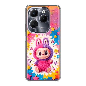 Силиконовый чехол на Infinix Hot 40 Pro с принтом Labubu Лабубу Силиконовый чехол на Infinix Hot 40 Pro с принтом Labubu Лабубу