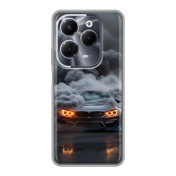 Силиконовый чехол на Infinix Hot 40 Pro с принтом BMW БМВ