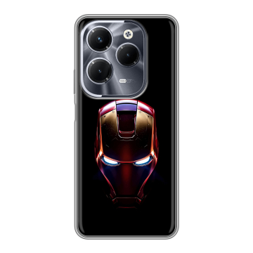 Силиконовый чехол на Infinix Hot 40 Pro с принтом IronMan Железный человек Силиконовый чехол на Infinix Hot 40 Pro с принтом IronMan Железный человек
