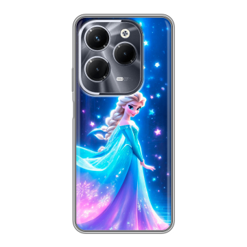 Силиконовый чехол на Infinix Hot 40 Pro с принтом Холодное сердце Frozen Силиконовый чехол на Infinix Hot 40 Pro с принтом Холодное сердце Frozen