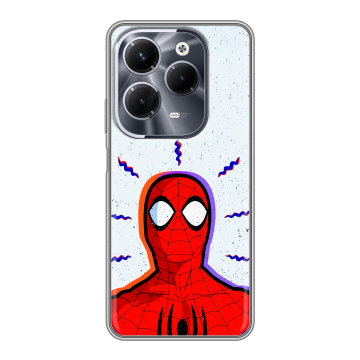 Силиконовый чехол на Infinix Hot 40 Pro с принтом Spiderman Человек паук