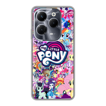 Силиконовый чехол на Infinix Hot 40 Pro с принтом My little pony Дружба чудо Силиконовый чехол на Infinix Hot 40 Pro с принтом My little pony Дружба чудо