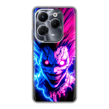 Силиконовый чехол на Infinix Hot 40 Pro с принтом Death note Тетрадь смерти