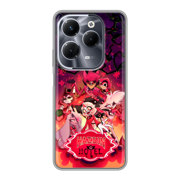 Силиконовый чехол на Infinix Hot 40 Pro с принтом Hazbin Hotel Отель Хазбин Силиконовый чехол на Infinix Hot 40 Pro с принтом Hazbin Hotel Отель Хазбин