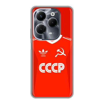 Силиконовый чехол на Infinix Hot 40 Pro с принтом Флаг Герб СССР