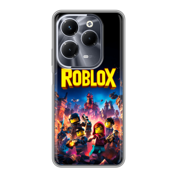 Силиконовый чехол на Infinix Hot 40 Pro с принтом Roblox Роблокс Силиконовый чехол на Infinix Hot 40 Pro с принтом Roblox Роблокс