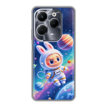 Силиконовый чехол на Infinix Hot 40 Pro с принтом Labubu Лабубу Силиконовый чехол на Infinix Hot 40 Pro с принтом Labubu Лабубу