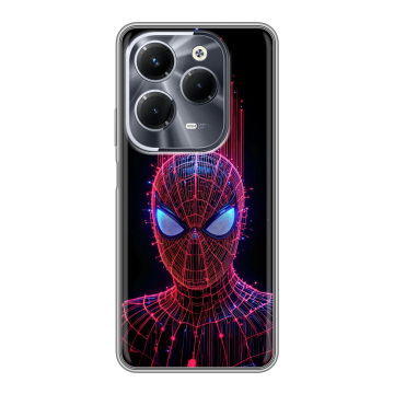 Силиконовый чехол на Infinix Hot 40 Pro с принтом Spiderman Человек паук Силиконовый чехол на Infinix Hot 40 Pro с принтом Spiderman Человек паук