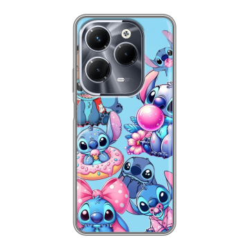 Силиконовый чехол на Infinix Hot 40 Pro с принтом Лило и Стич Силиконовый чехол на Infinix Hot 40 Pro с принтом Лило и Стич