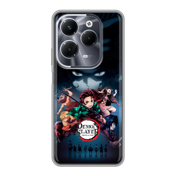 Силиконовый чехол на Infinix Hot 40 Pro с принтом Demon Slayer Клинок рассекающий демонов Силиконовый чехол на Infinix Hot 40 Pro с принтом Demon Slayer Клинок рассекающий демонов