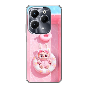 Силиконовый чехол на Infinix Hot 40 Pro с принтом Labubu Лабубу Силиконовый чехол на Infinix Hot 40 Pro с принтом Labubu Лабубу