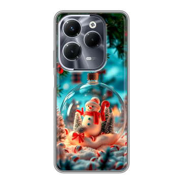 Силиконовый чехол на Infinix Hot 40 Pro с принтом Новый год