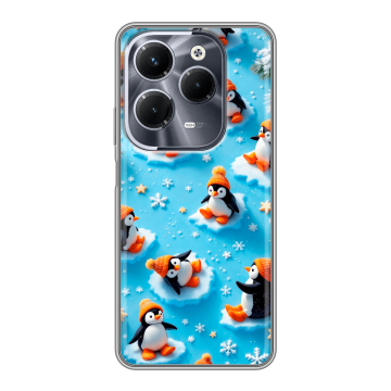 Силиконовый чехол на Infinix Hot 40 Pro с принтом Новый год