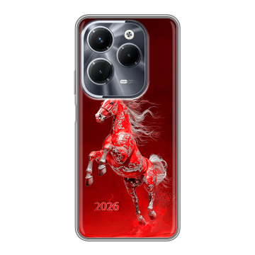 Силиконовый чехол на Infinix Hot 40 Pro с принтом Новый год