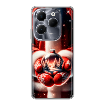 Силиконовый чехол на Infinix Hot 40 Pro с принтом Новый год