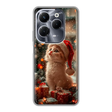 Силиконовый чехол на Infinix Hot 40 Pro с принтом Новый год