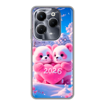 Силиконовый чехол на Infinix Hot 40 Pro с принтом Новый год